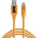 Tether Tools USB 3.0 to USB-C 4,60m orange