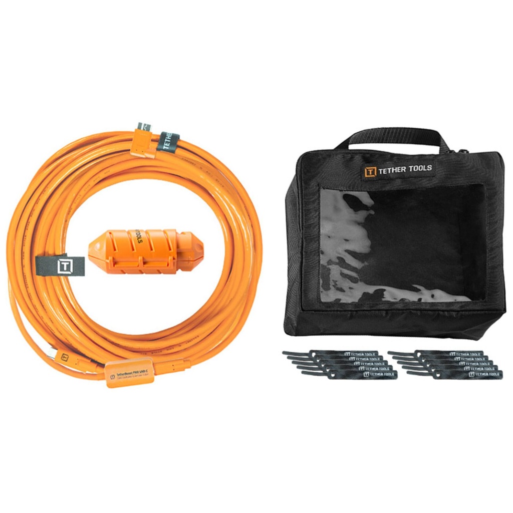 Tether Tools USB-C to Micro-B- Cable-System 9,40m right orange
