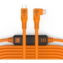 Tether Tools TetherPro USB-C auf USB-C rechter Winkel orange 9,4m