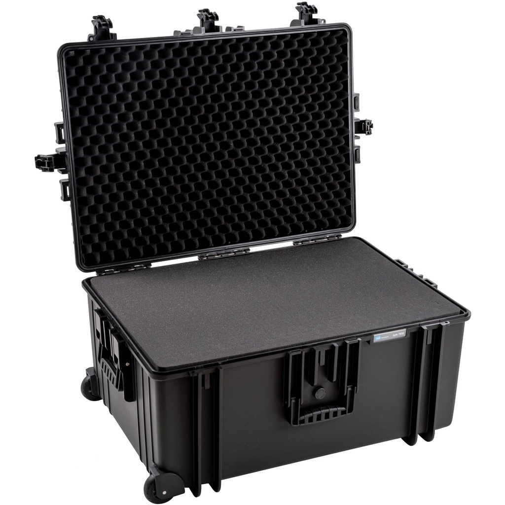 B&W Outdoor Case Type 7800 schwarz mit Schaumstoff Inlay