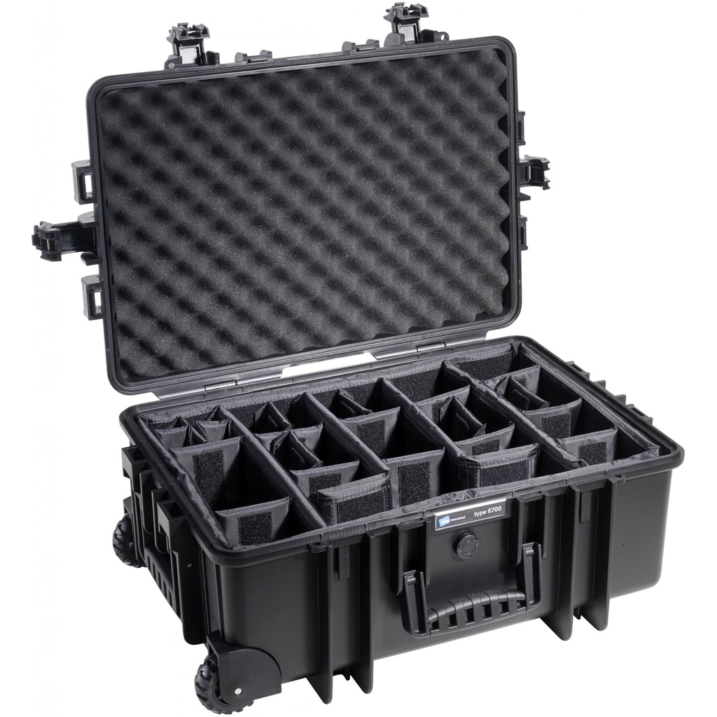 B&W Outdoor Case Type 6700 black incl. divider system