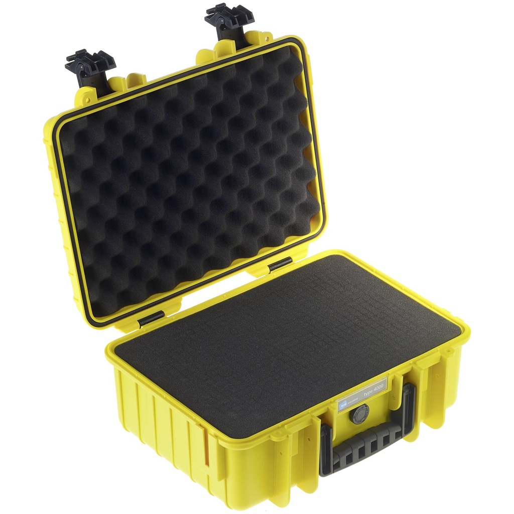 B&W Outdoor Case Type 4000 yellow incl. foam inlay