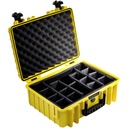 B&W Outdoor Case Type 5000 yellow with partition insert