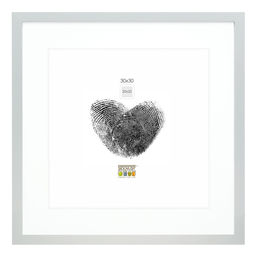 Deknudt S66KD1 P1          30x30 Wood silver with Passepartout