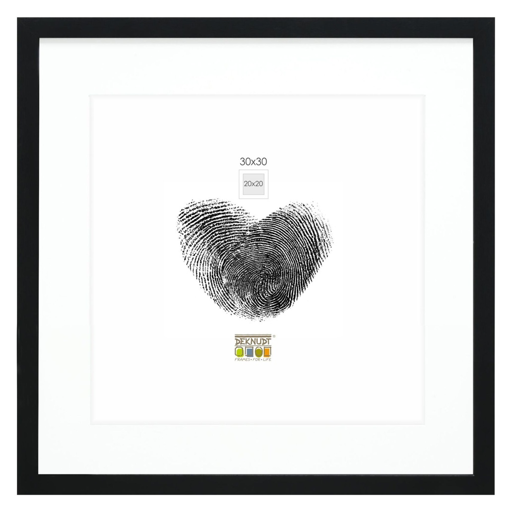 Deknudt S66KF2 P1          30x30 Wood black with Passepartout