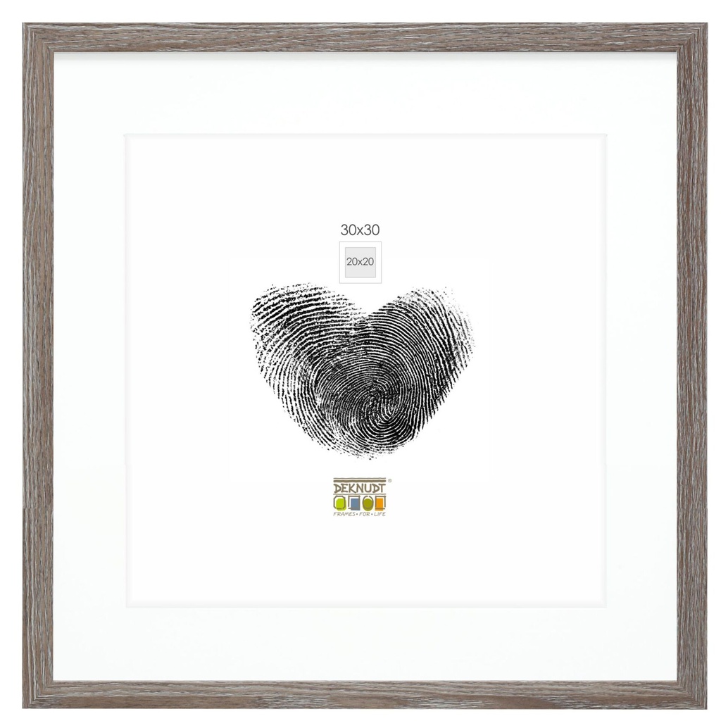 Deknudt S66KH3 P1          30x30 Wood grey with Passepartout