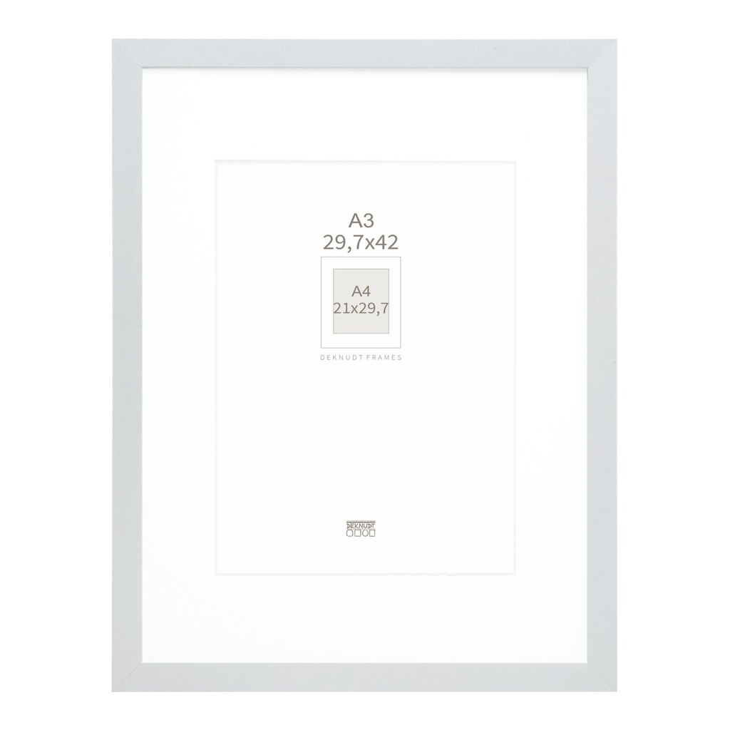 Deknudt S66KD1 P1 DIN A3 29,7x42 Wood silver with Passepartout
