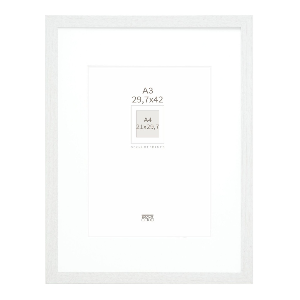 Deknudt S66KF1 P1 DIN A3 29,7x42 Wood white with Passepartout
