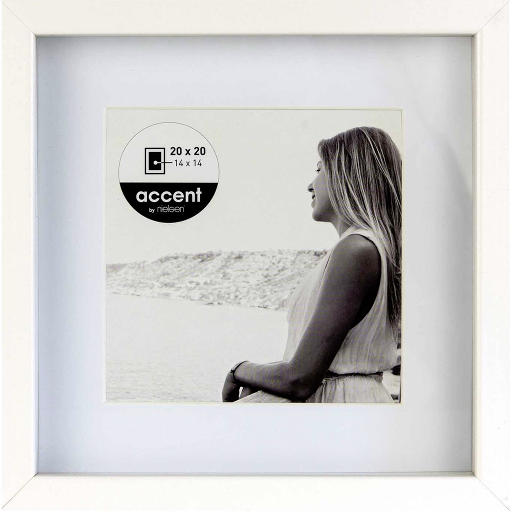Nielsen Aura white 20x20 Wood incl. Passepartout 1115001
