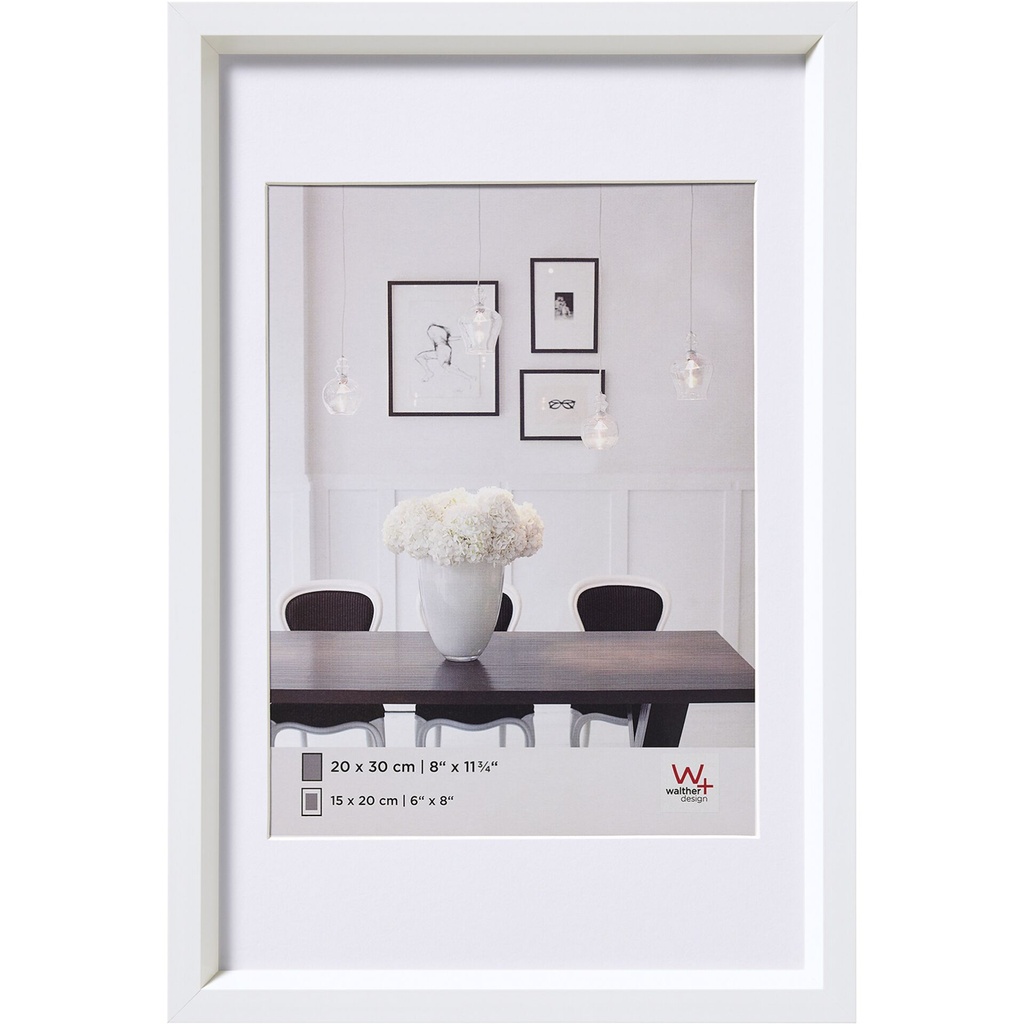 Walther Steel Style        20x30 Resin white ES030W