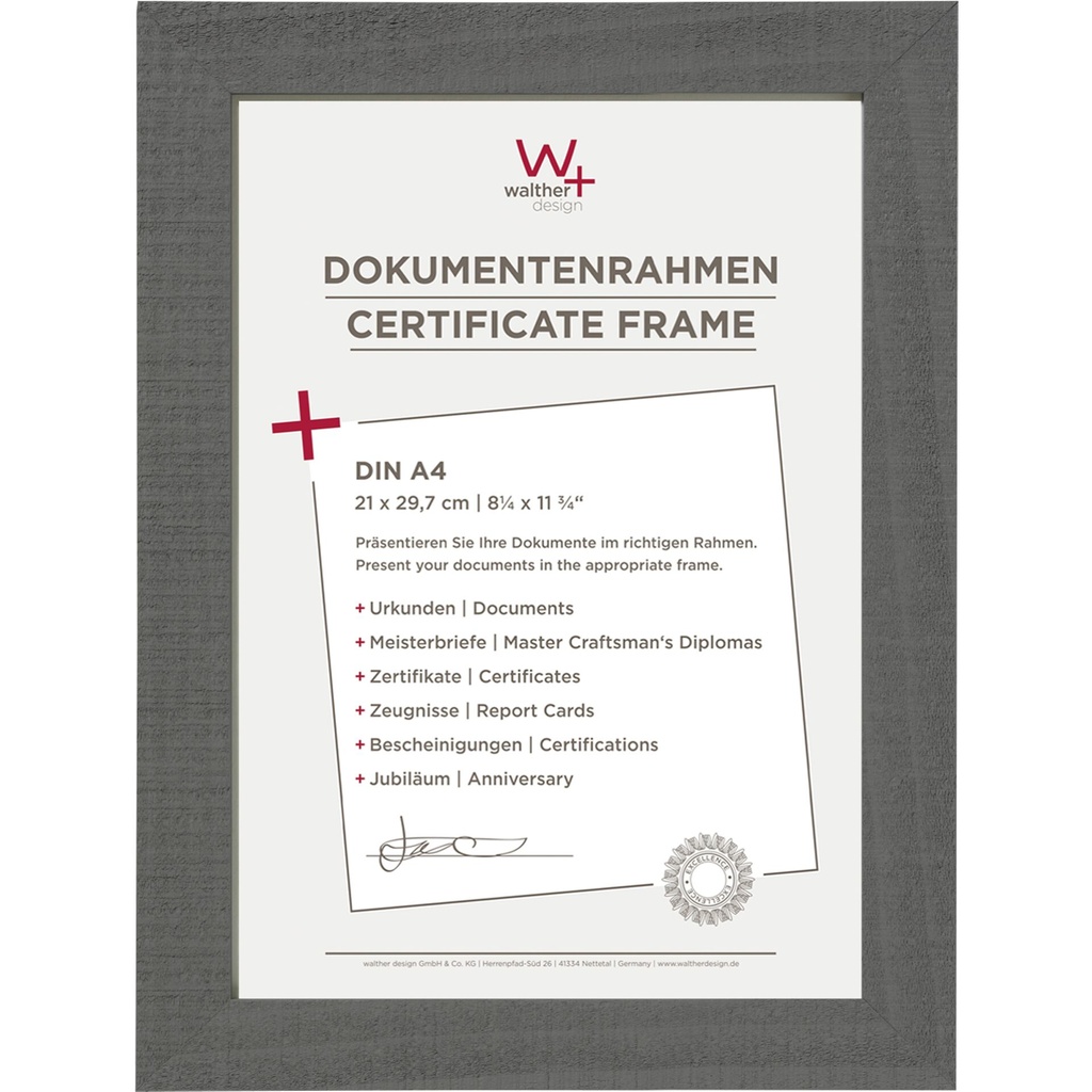 Walther Home DIN A4      21x29,7 Wood grey HO130D