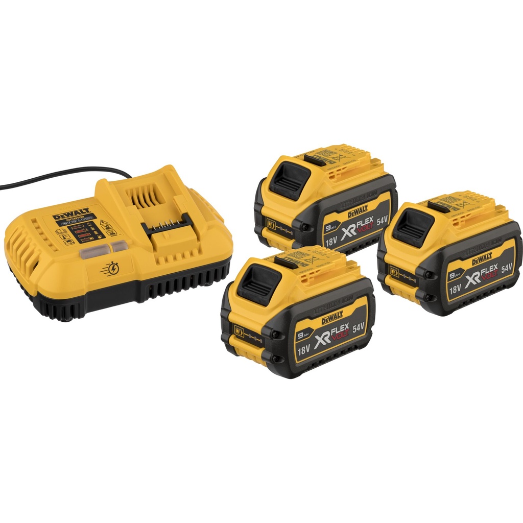 DeWalt DCB118X3-QW 3x 54V Battery Starter Set
