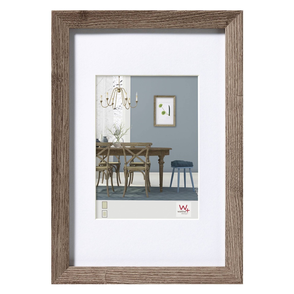 Walther Fiorito nut tree 20x30 Wood incl. Passepartout EF030N