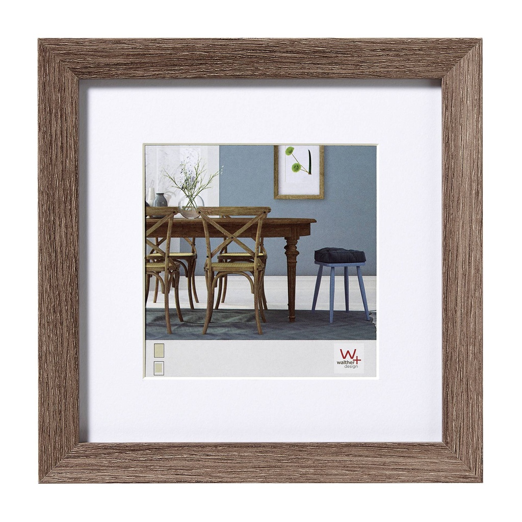 Walther Fiorito nut tree 30x30 Wood incl. Passepartout EF330N