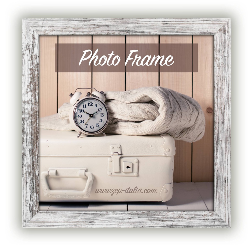 ZEP Nelson 6 white brown   20x20 Wood Frame V21206