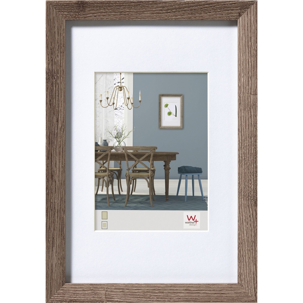 Walther Fiorito nut tree 30x45 Wood incl. Passepartout EF045N