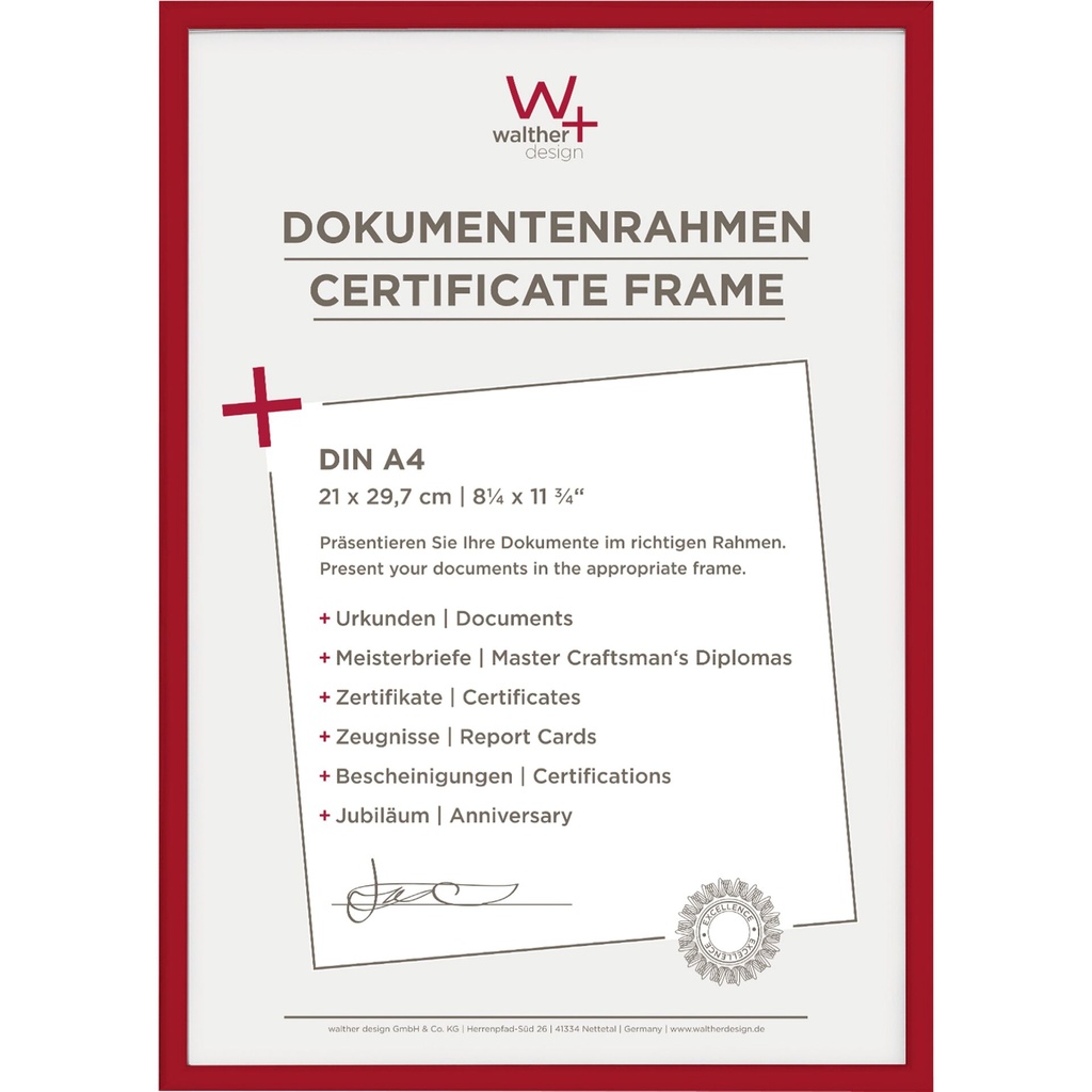 Walther New Lifestyle    21x29,7 Resin red DIN A4 KV130R