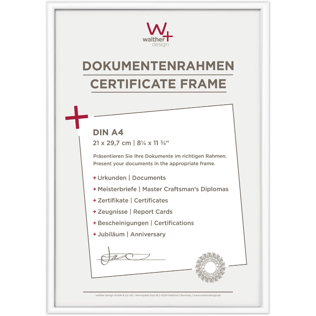 Walther New Lifestyle    21x29,7 Resin white DIN A4 KV130W