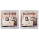 2x1 ZEP Nelson6 weiß/braun 15x15 Holz Bilderrahmen         V21156