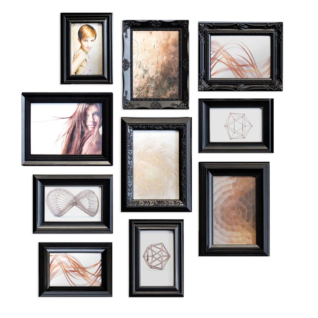 Nielsen 10er Ornament Set black Resin 8999325