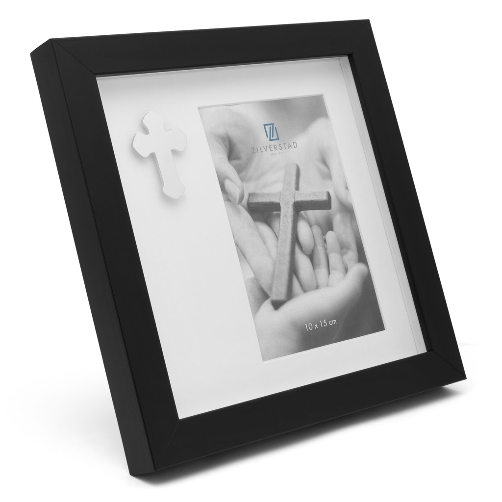 Zilverstad PhotoFrame with Cross 10x15 Portrait Metal 7550001