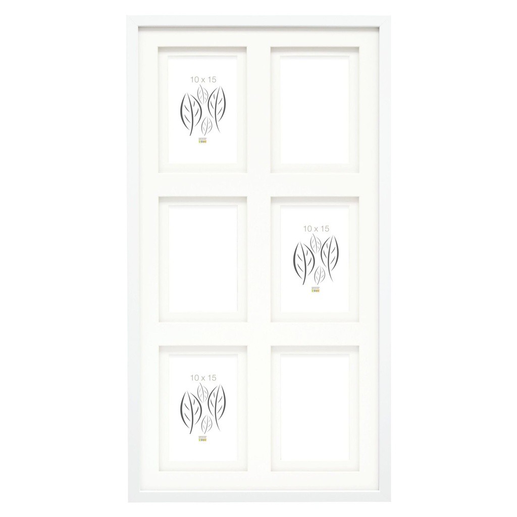 Deknudt S65KK1 white 6x10x15 Wood Gallery double Passepartout