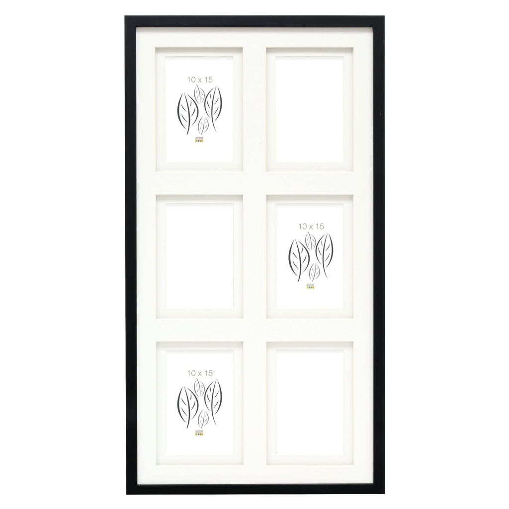 Deknudt S65KK2 black 6x10x15 Wood Gallery double Passepartout