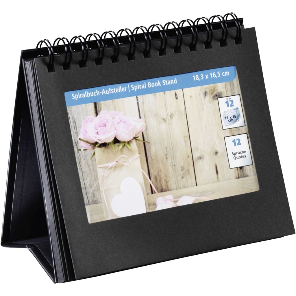Hama Spiral Book Stand     11x15 for 12 Photos, black 2470