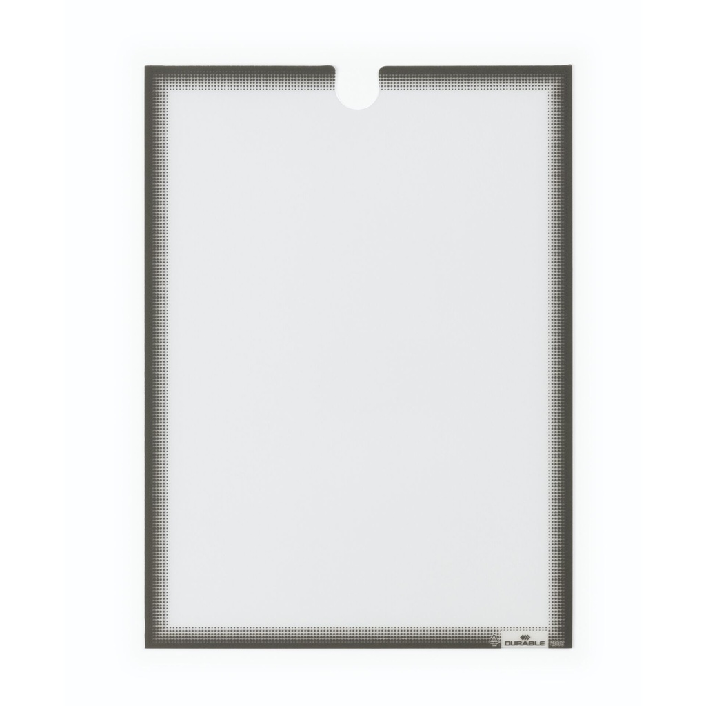 1x5 Durable Document Holder DIN A4 self-adhesive grey 400657