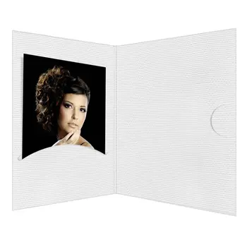 1x100 Daiber Portrait folders Opti-Line  up to 10x15 cm white