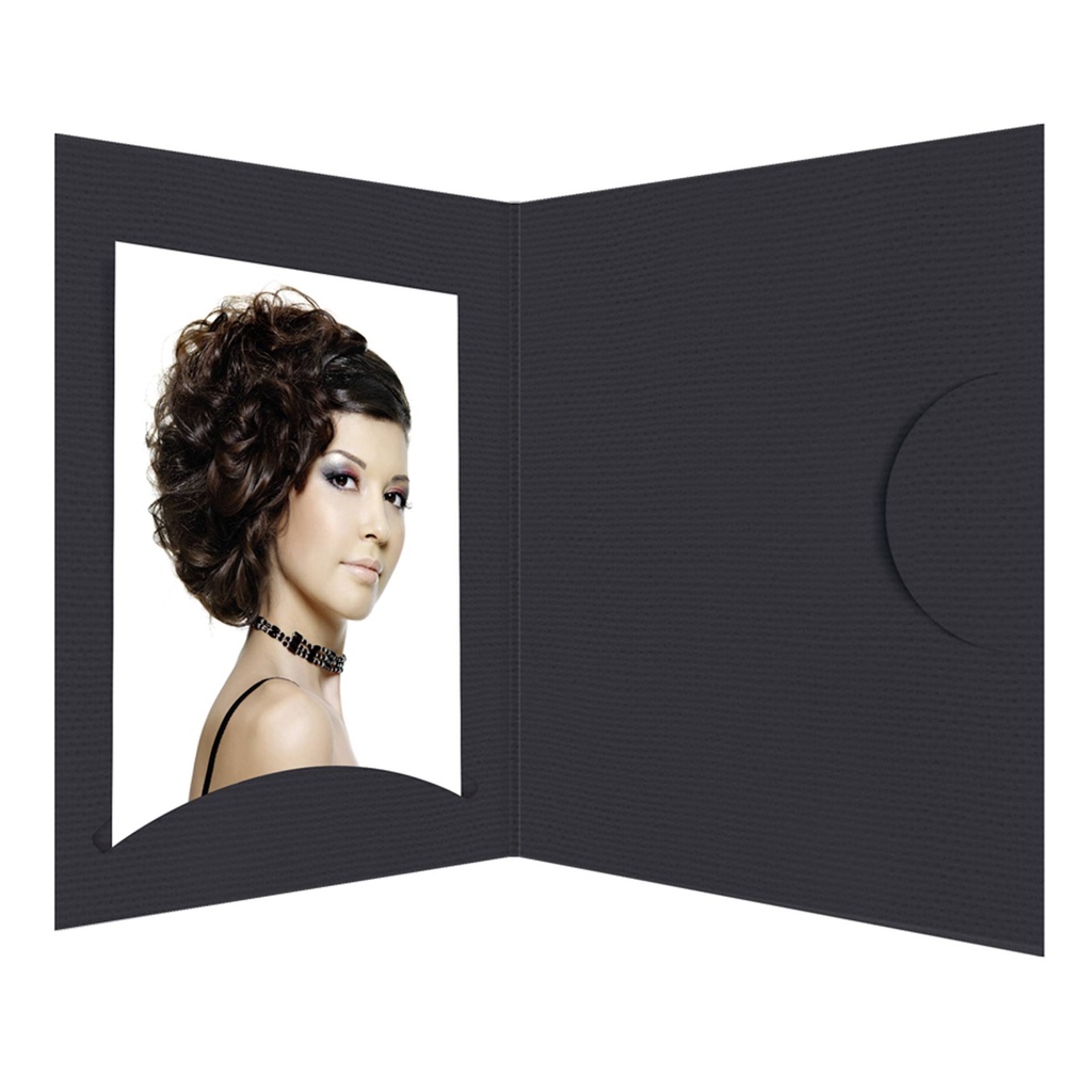 1x100 Daiber Portrait folders Opti-Line  up to 10x15 cm black