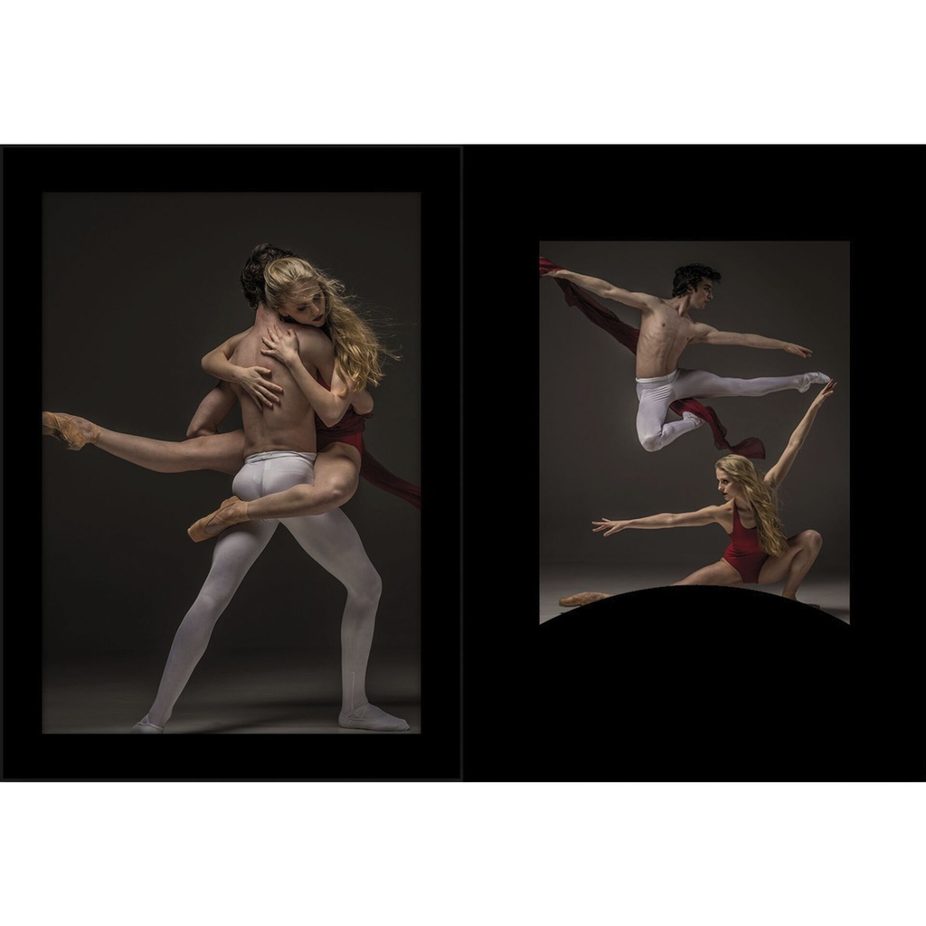 1x100 Daiber Portrait folders w. passepartout 13x18 black