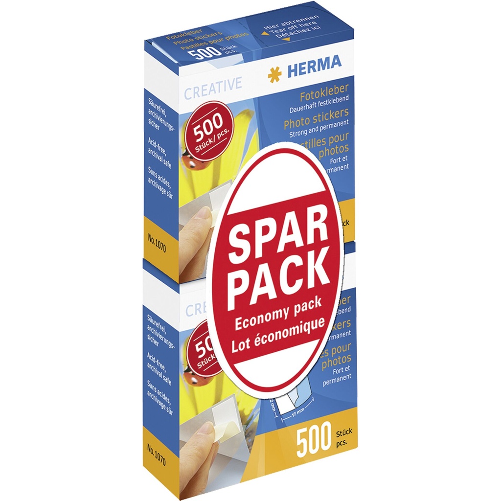 1x20 Herma Photo Stickers 500pcs Twin Pack