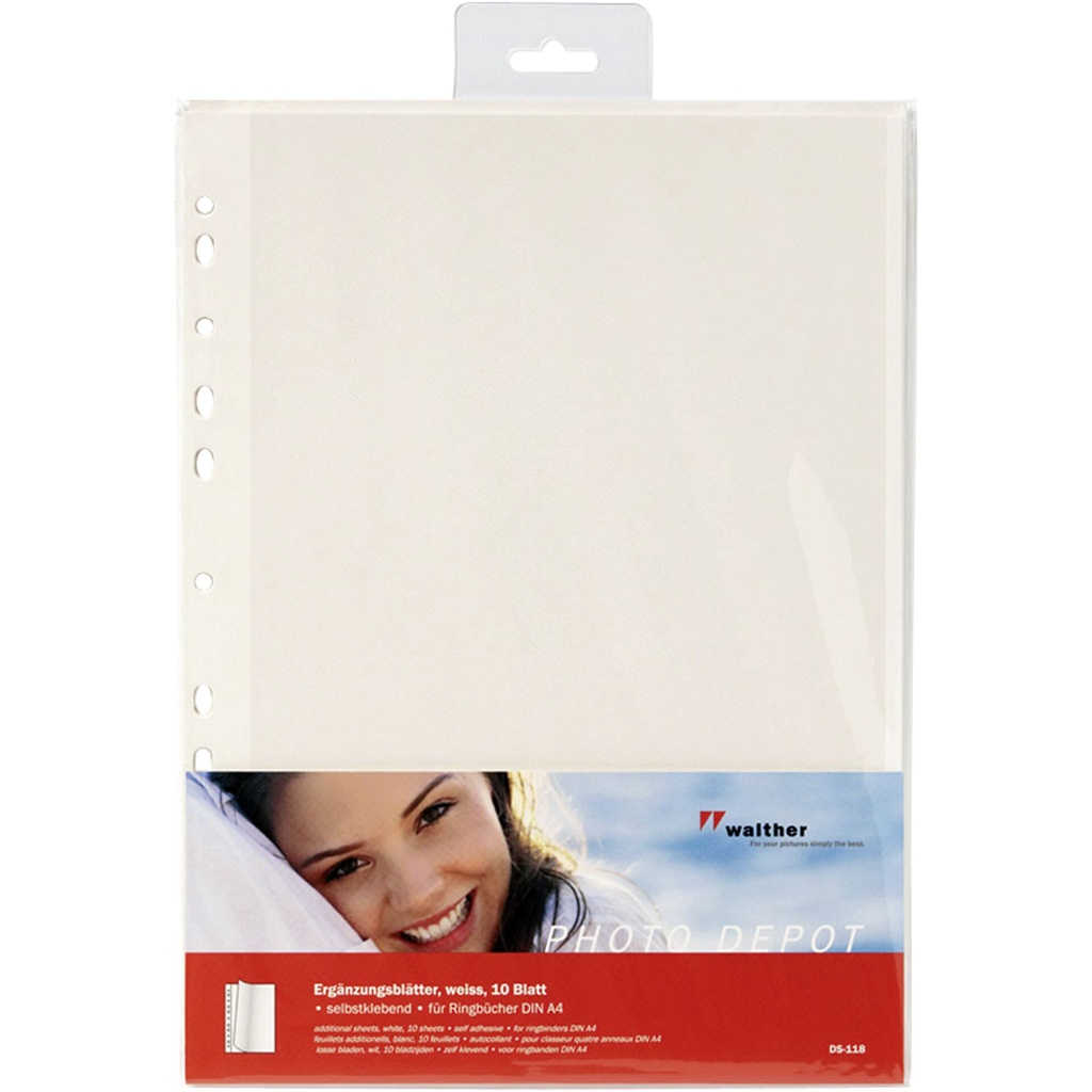Walther Photo Papers 10 pages selbstklebend, white DS118
