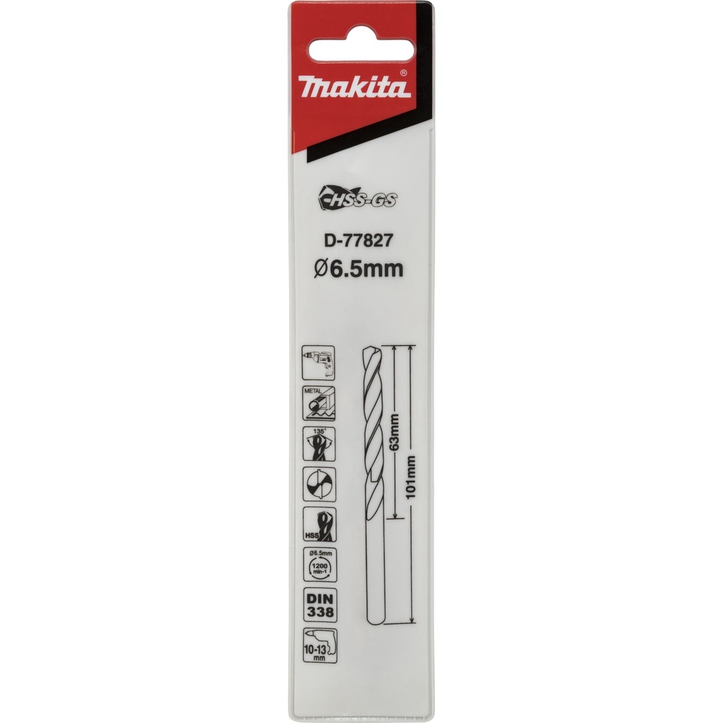 Makita Metallbohrer HSS-GS 6,5x101mm