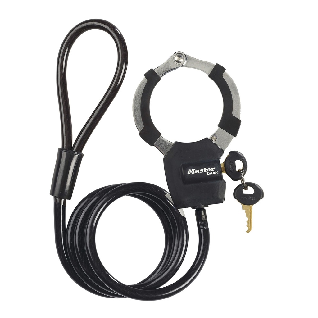 Master Lock Keyed Cable Street Cuff Lock   8275EURDPROBLK