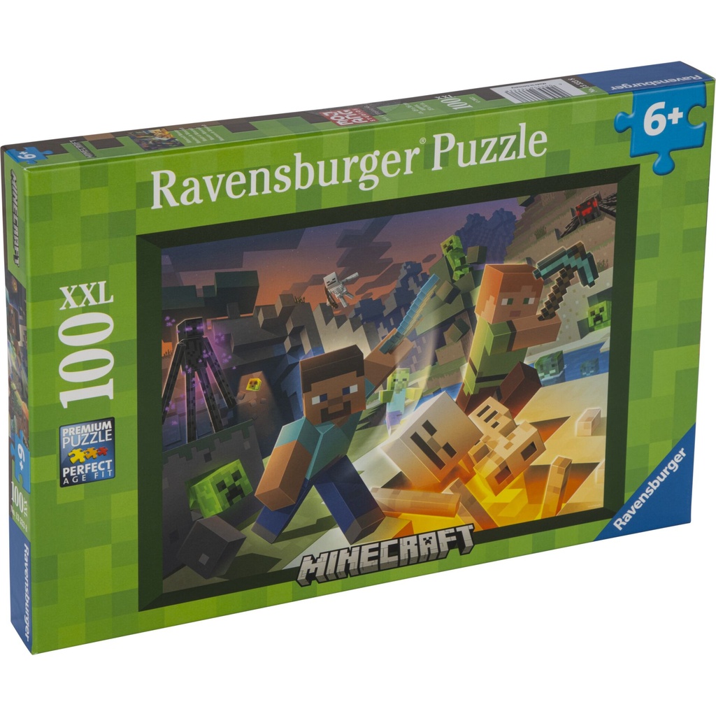 Ravensburger Childrens Puzzle Minecraft 100 Pieces XXL