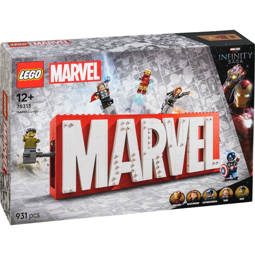 LEGO Marvel Super Heroes 76313 MARVEL Logo & Minifigures