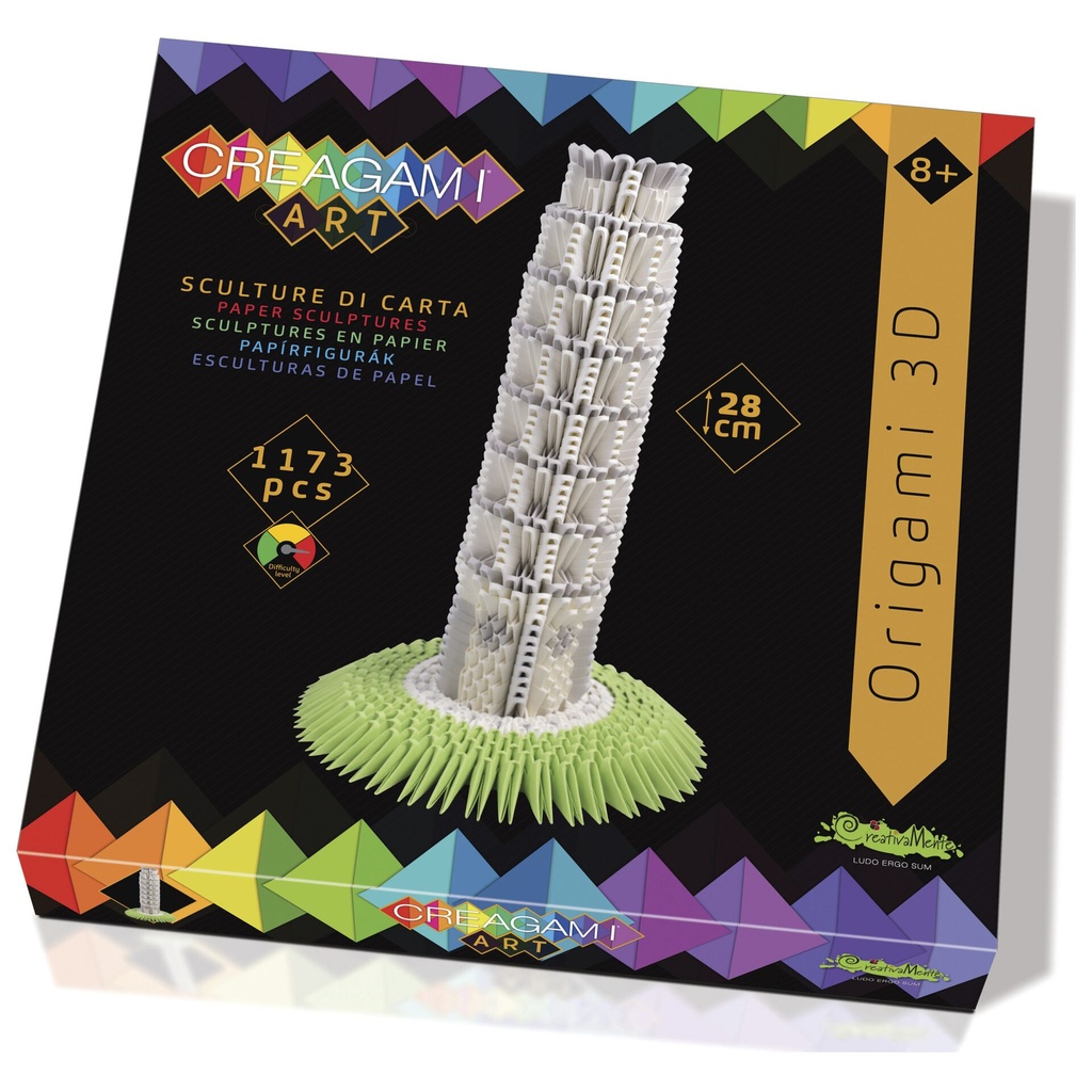 Creagami Origami 3D Tower of Pisa 1173 Pieces