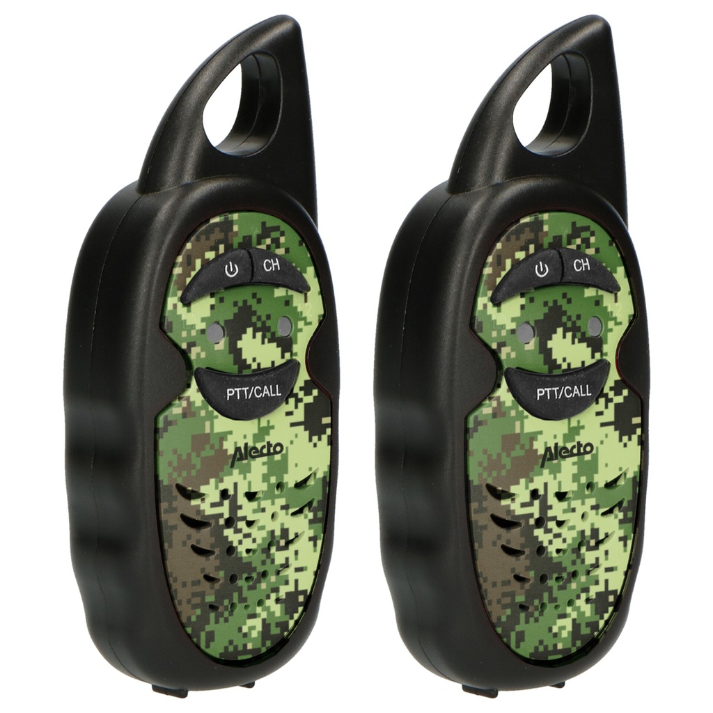 Alecto Walkie Talkie Set of 2 for Kids, range 3 km, camouflage