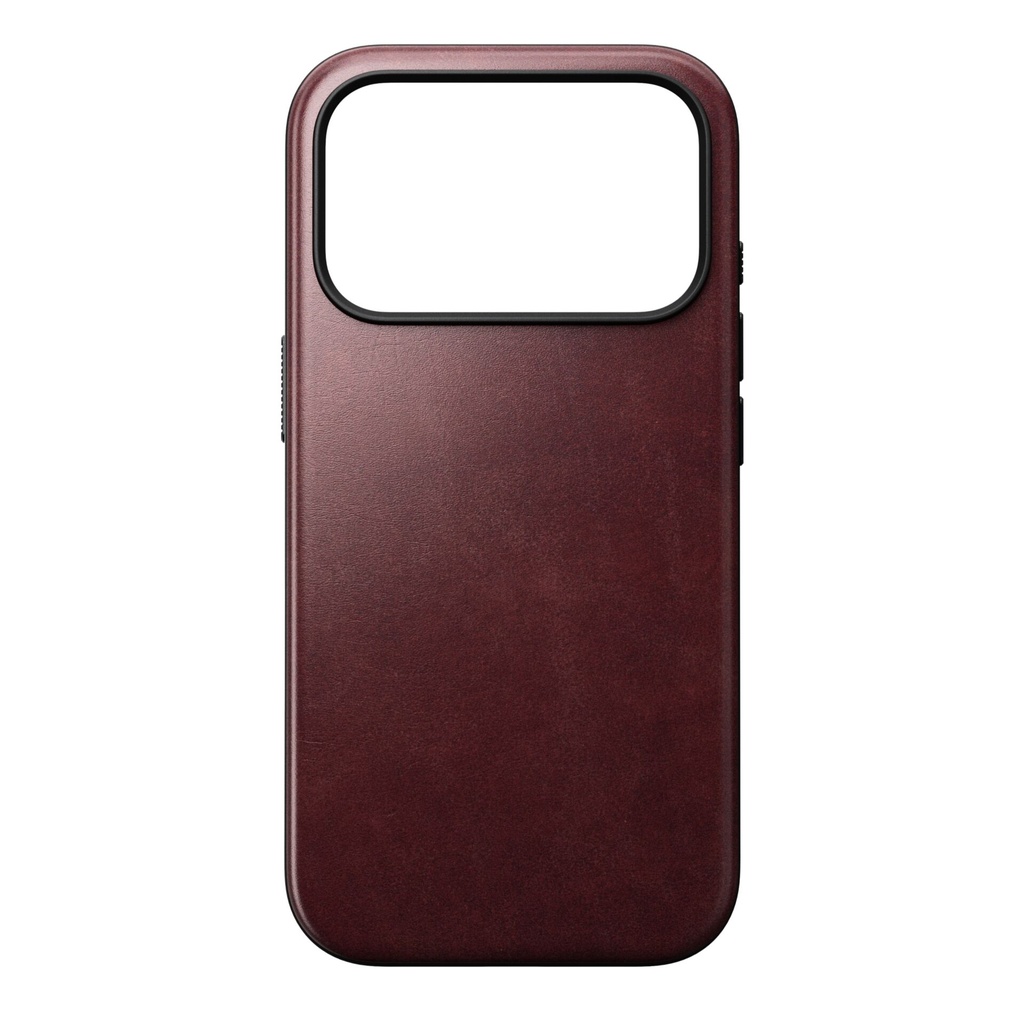 Nomad Modern Leather Case iPhone 17 Pro Burgundy Horween
