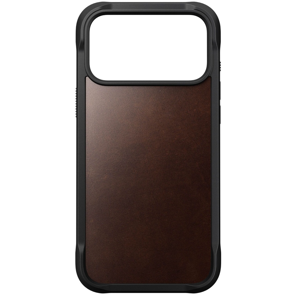 Nomad Rugged Leather Case iPhone 17 Pro Max Rustic Brown Horween