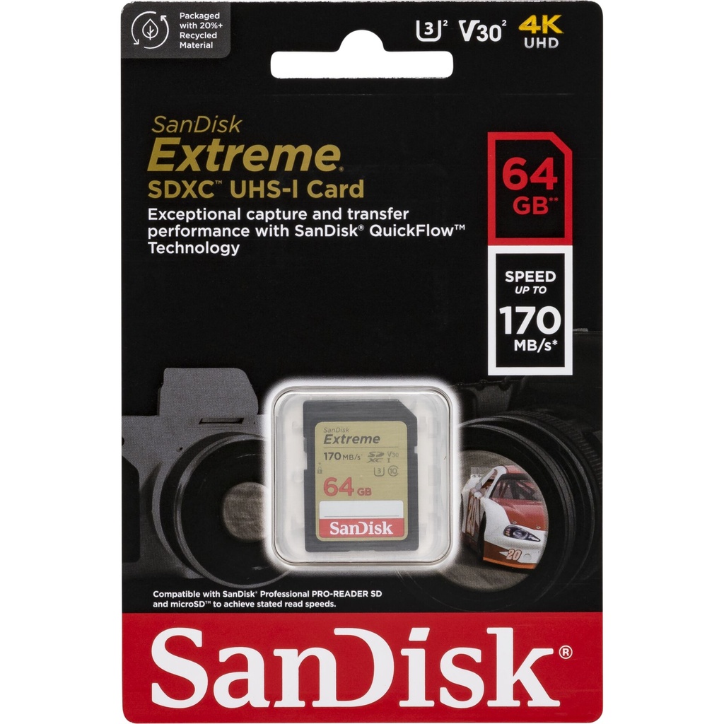 SanDisk Extreme SDXC        64GB UHS-I C10 U3  SDSDXV2-064G-GNCIN