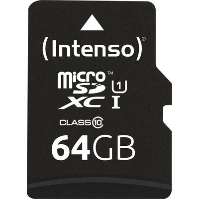 Intenso microSDXC           64GB C10 UHS-I Professional + Adapter