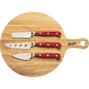 Berkel Schneidebrett Akazie + 3 Käsemesser