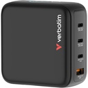 Verbatim Mini GaN Charger 140W with Display 3xUSB-C +1xA 30240