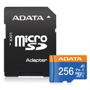 ADATA CARD MICROSDHC       256GB UHS-I CL10 100/20 MB/s W/1 Adap.
