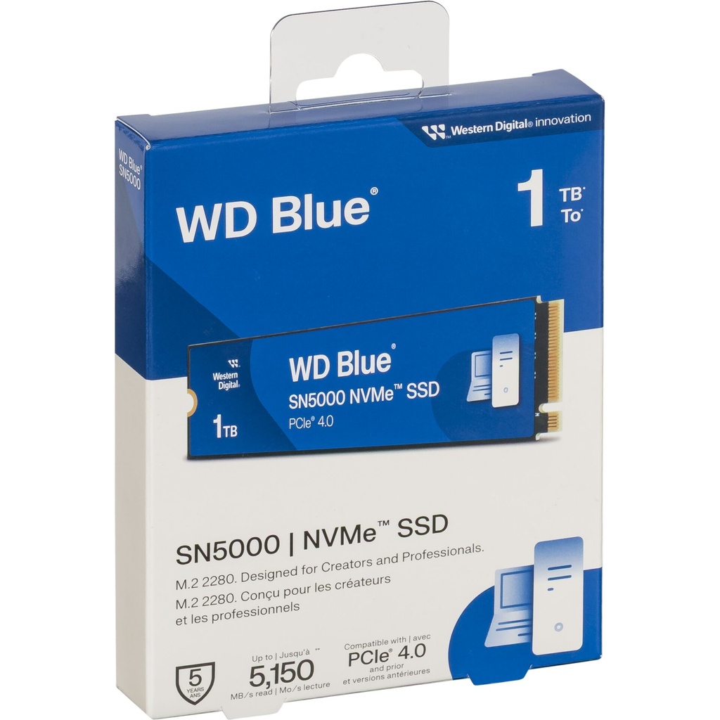 Western Digital Blue SSD     1TB M.2 2280 SN5000      WDS100T4B0E