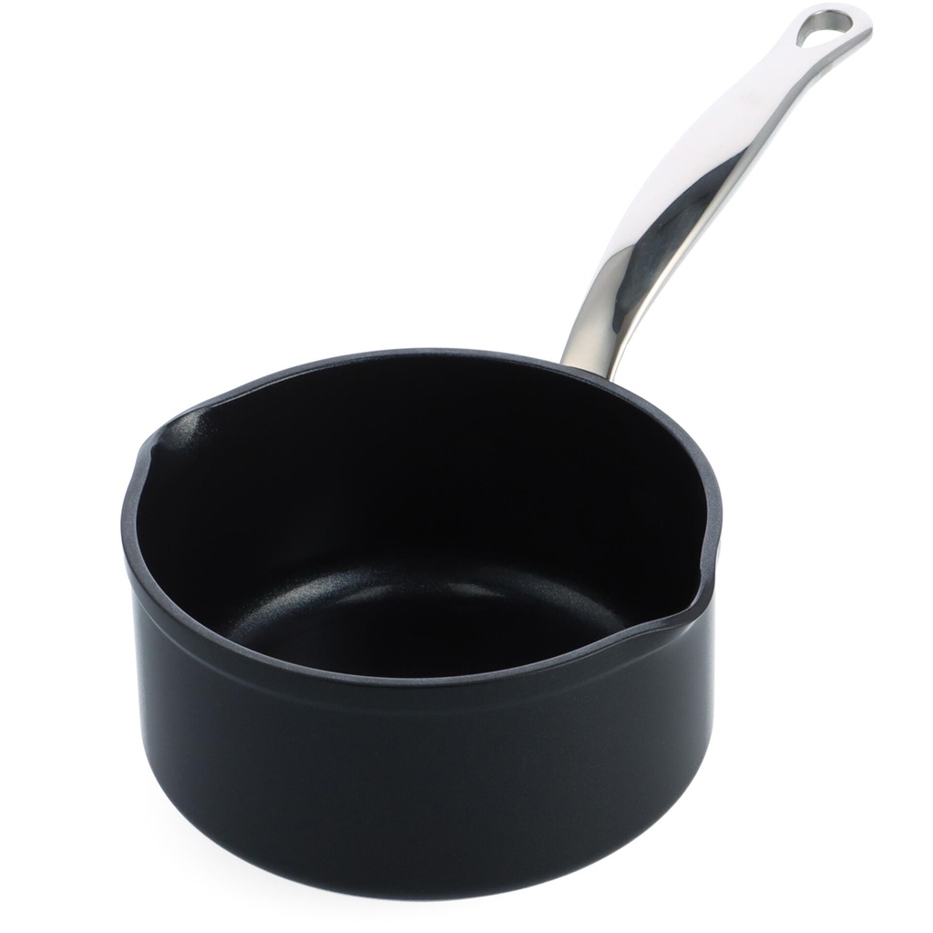 GreenPan Barcelona Pro Saucepan with Spouts 16cm Black