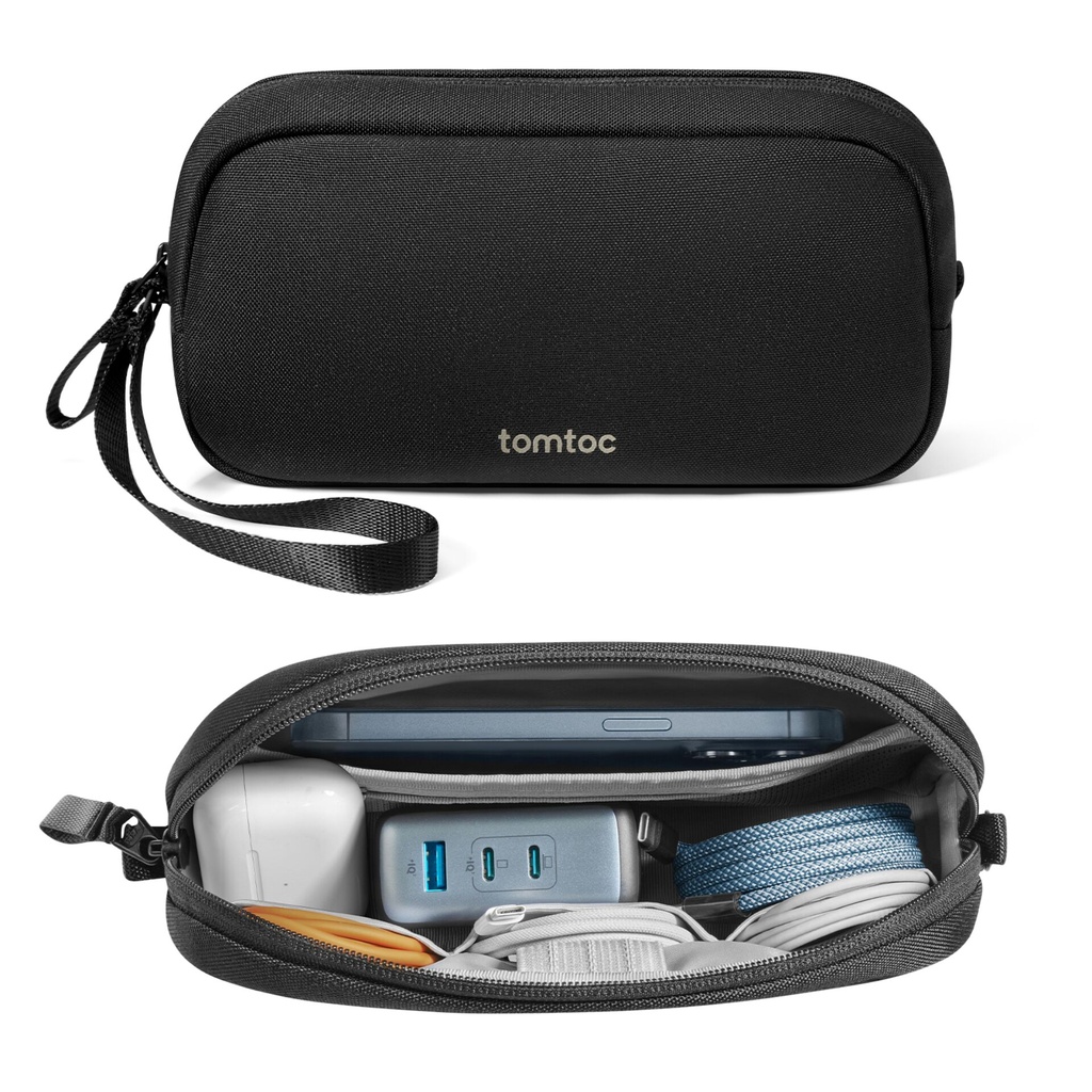 tomtoc Light-T12 Essential Tech Organizer black